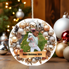Load image into Gallery viewer, Christmas  Custom Ornaments Round Double Sided
